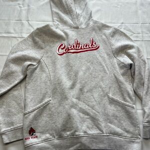 Russell Athletic Gray Ball State Cardinals Hoodie